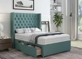 Venice Winged Divan Bed Set With Luxury Headboard Vizbeds